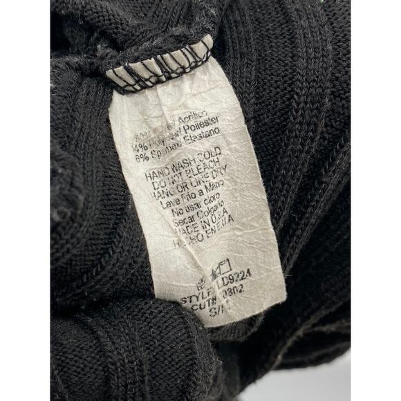 LOVE REPUBLIC Women’s Black Double Strap Ribbed V-Neck Knee Length Dress SZ S - Picture 8 of 9